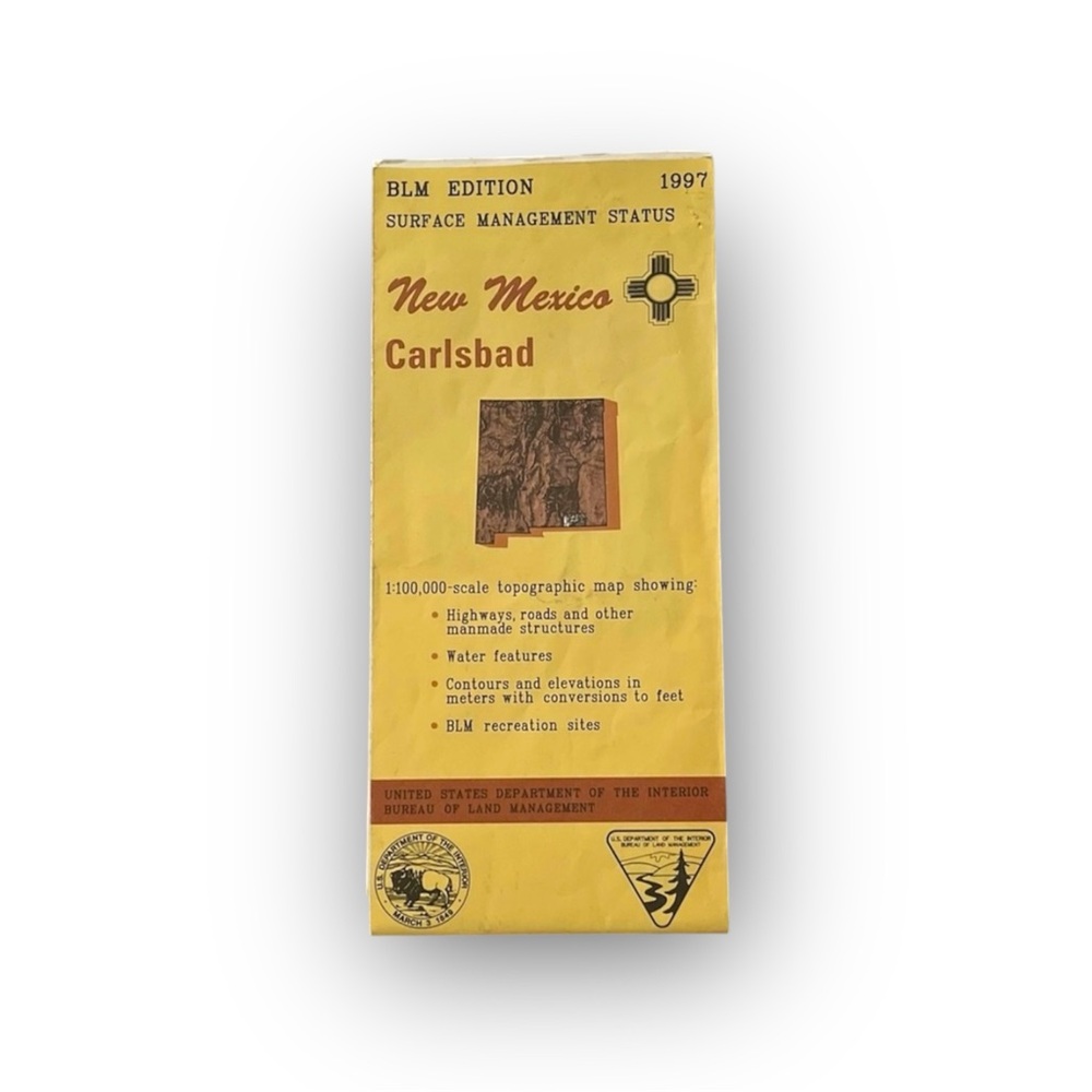 ηΣω Carlsbad New Mexico BLM Ed 1997 Surface Management Status Topographic Map